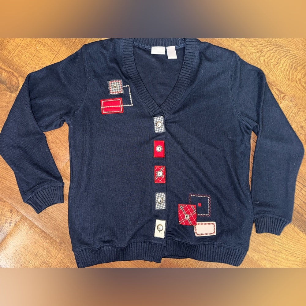 VTG Koret Patchwork Cardigan Sweater